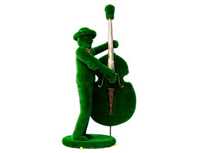 Топиари музыкант, контрабасист Витуш - газон Deluxe