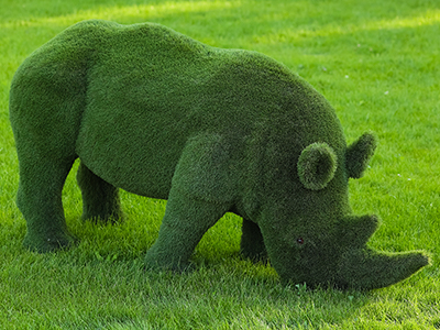Топиари Носорог, пасется - газон Eco