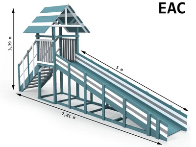 Зимняя горка TORUDA Север-5 (скат 5 м, цвет - серый индиго)