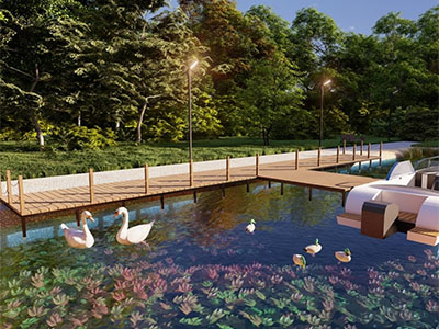 Пирс  TORUDA-3 с канатным ограждением, 1 м2