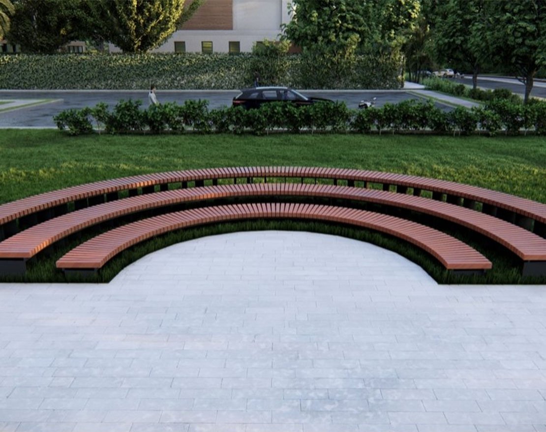 Амфитеатр Радиус без спинок, радиус 3-5 м - вид 4