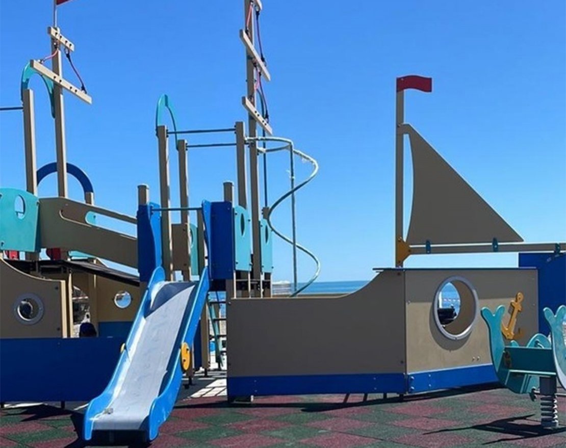Детский игровой комплекс Лагуна в виде двойного парусника и с горками Н-1200,1500 ДИО 10117 - вид 2