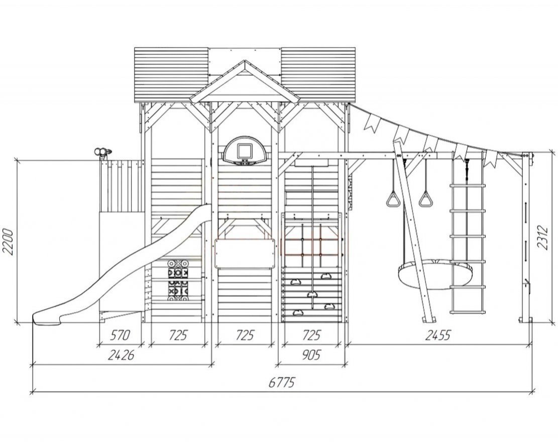 Детский игровой комплекс Домик приключений 5 - вид 5